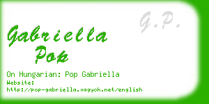 gabriella pop business card